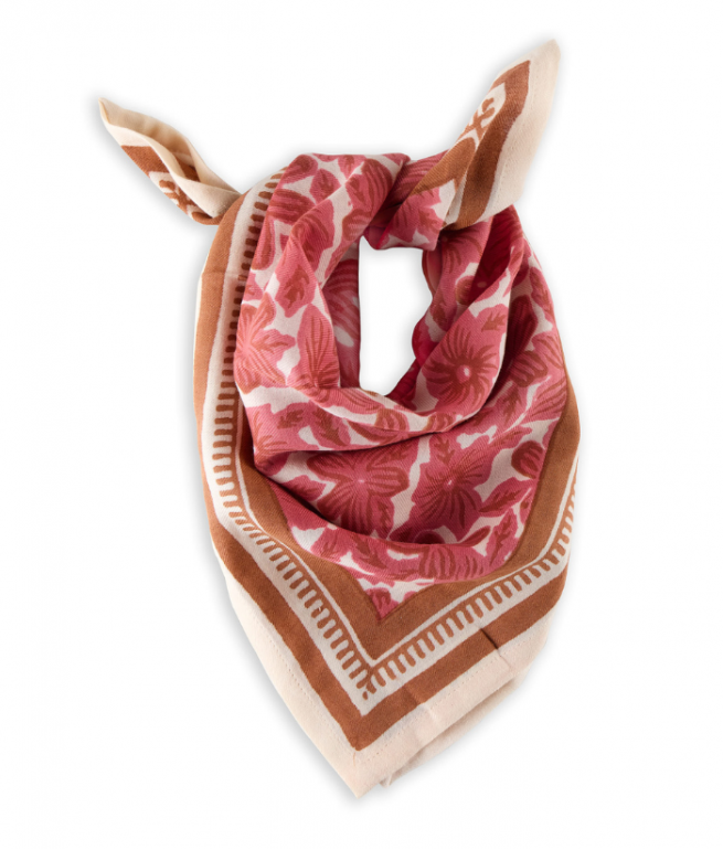 Foulard Manoa rosa- Bindi Atelier