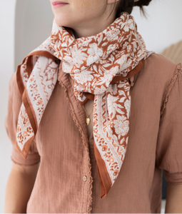 Foulard Salvador terracotta - Bindi Atelier