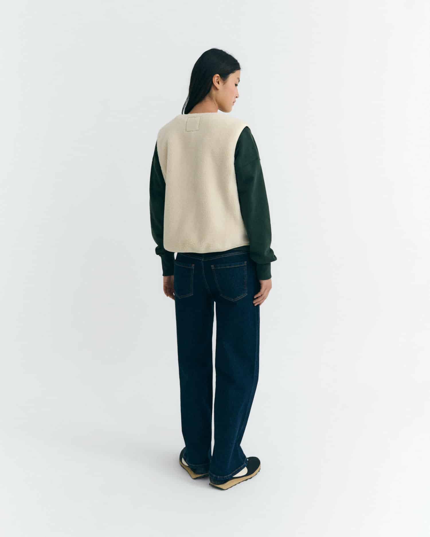 Veste sans manches ivoire - Thinking Mu