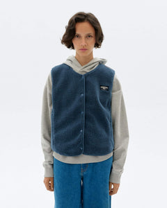 Veste sans manches bleu ardoise - Thinking Mu