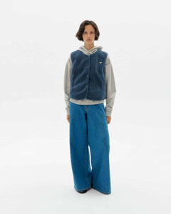 Veste sans manches bleu ardoise - Thinking Mu